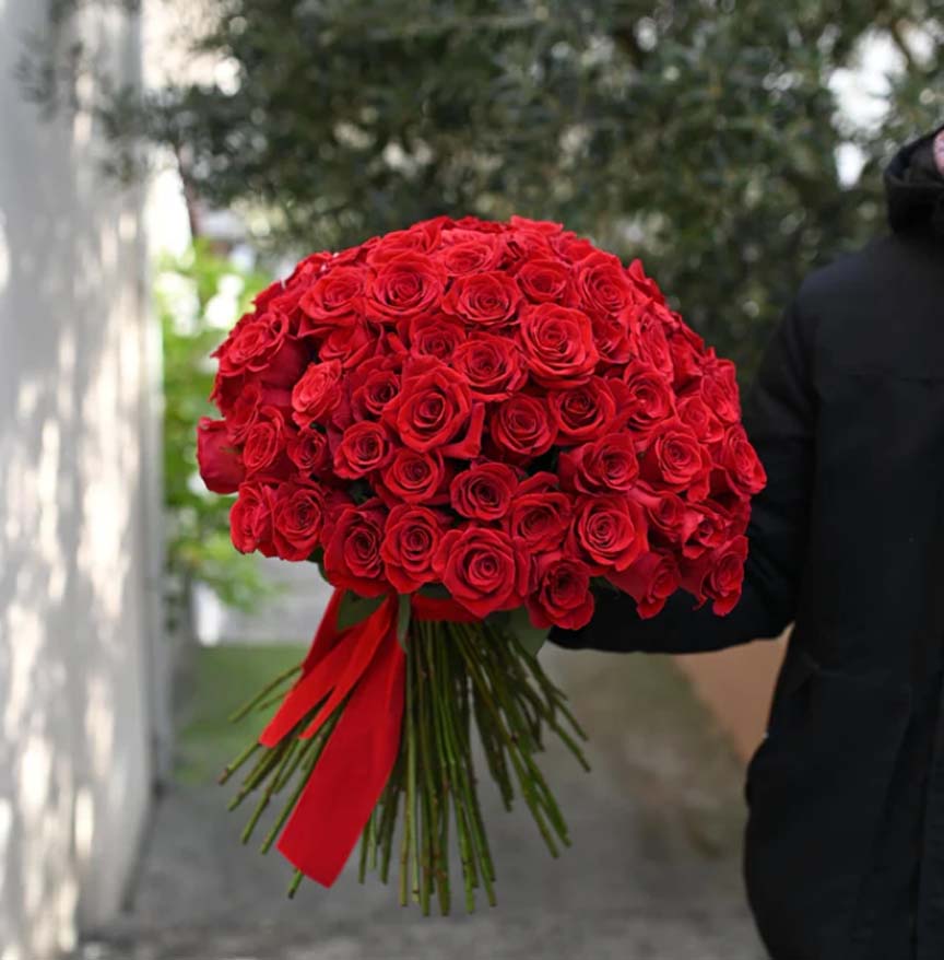 101 kırmızı Gül Buketi