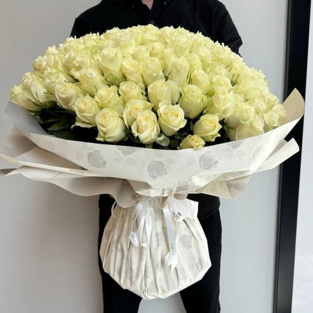 150 Beyaz Gül Buketi