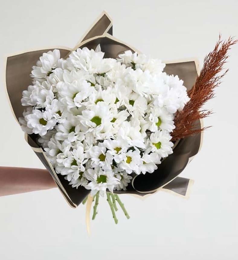 Beyaz Papatyalar Çiçek Buketi